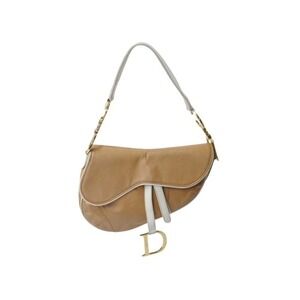 CHRISTIAN DIOR Saddle Bag Brown Strap